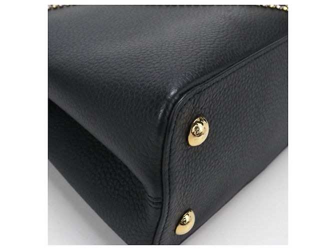 Louis Vuitton Capucines PM Handtasche Schwarz - Ansicht 6