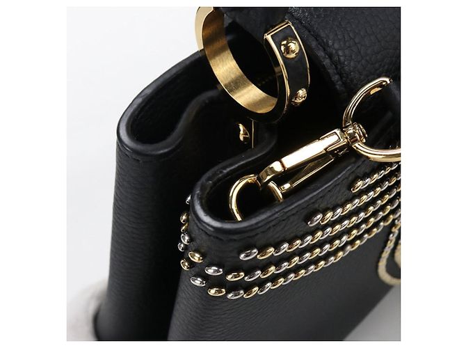 Louis Vuitton Capucines PM Handtasche Schwarz - Ansicht 7