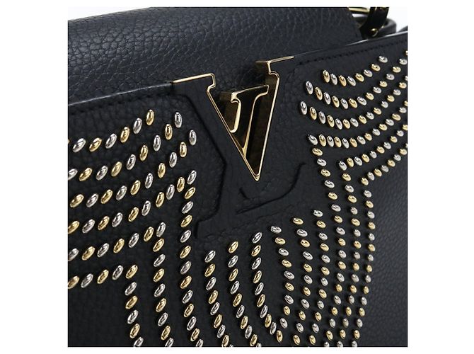 Louis Vuitton Capucines PM Handtasche Schwarz - Ansicht 9