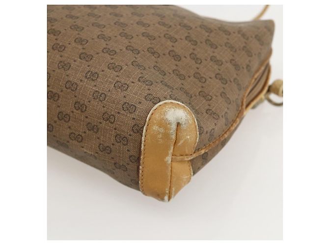 Gucci Borsa a Spalla Micro GG Supreme PVC Beige Oro 07 37 4916 Auth YKZ1534 D'oro - vista 10