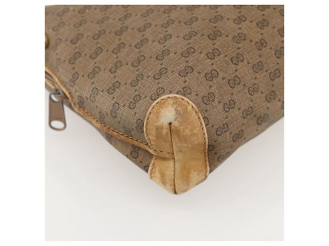 Gucci Borsa a Spalla Micro GG Supreme PVC Beige Oro 07 37 4916 Auth YKZ1534 D'oro - vista 11