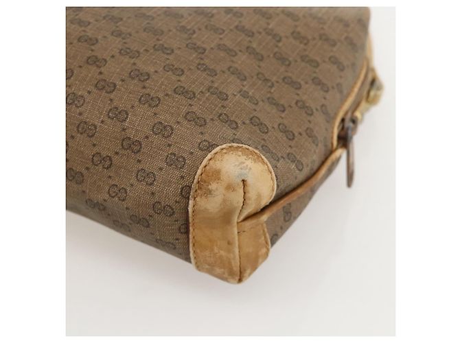 Gucci Borsa a Spalla Micro GG Supreme PVC Beige Oro 07 37 4916 Auth YKZ1534 D'oro - vista 12