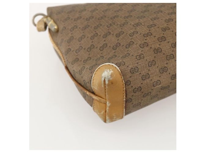 Gucci Borsa a Spalla Micro GG Supreme PVC Beige Oro 07 37 4916 Auth YKZ1534 D'oro - vista 13