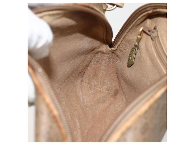 Gucci Borsa a Spalla Micro GG Supreme PVC Beige Oro 07 37 4916 Auth YKZ1534 D'oro - vista 18