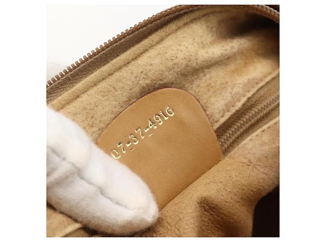 Gucci Borsa a Spalla Micro GG Supreme PVC Beige Oro 07 37 4916 Auth YKZ1534 D'oro - vista 21