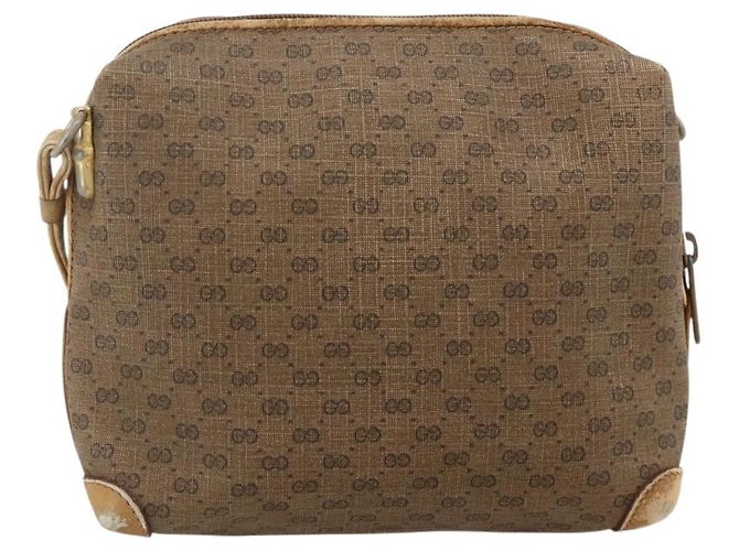 Gucci Borsa a Spalla Micro GG Supreme PVC Beige Oro 07 37 4916 Auth YKZ1534 D'oro - vista 3
