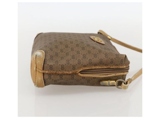Gucci Borsa a Spalla Micro GG Supreme PVC Beige Oro 07 37 4916 Auth YKZ1534 D'oro - vista 5