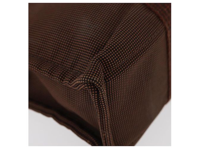 Hermès HERMES Borsa a Mano Her Line PM Tela Marrone Argento Auth 175534 - vista 13