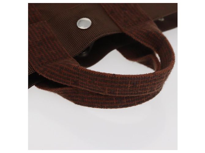 Hermès HERMES Borsa a Mano Her Line PM Tela Marrone Argento Auth 175534 - vista 8