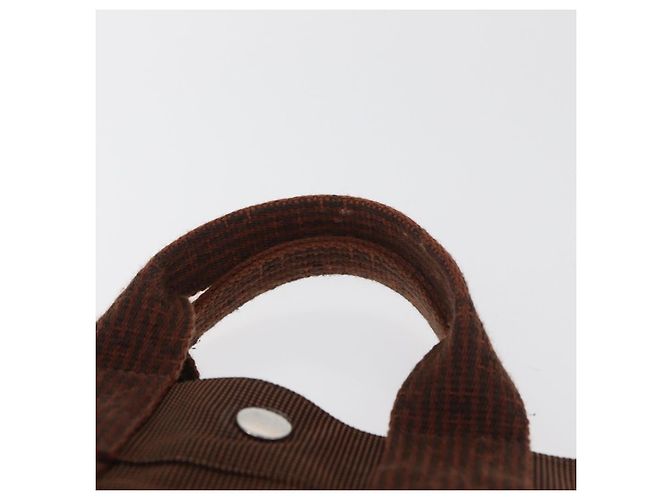 Hermès HERMES Borsa a Mano Her Line PM Tela Marrone Argento Auth 175534 - vista 9