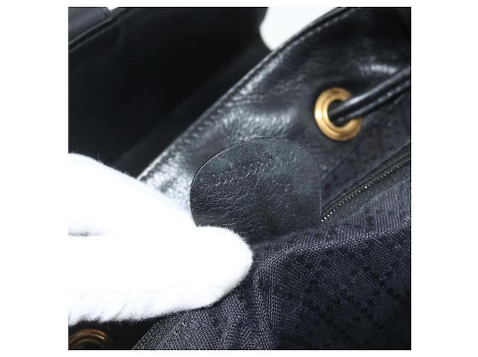 Zaino in Pelle Gucci Bamboo Nero Oro 003 1998 0016 Auth 176041 - vista 25