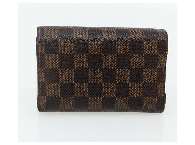 Portafoglio Monogram Damier Ebene 3 pezzi LOUIS VUITTON Auth 176526 Monogramma - vista 10