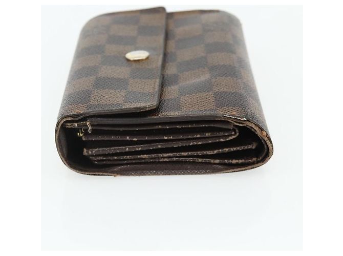 Portafoglio Monogram Damier Ebene 3 pezzi LOUIS VUITTON Auth 176526 Monogramma - vista 11