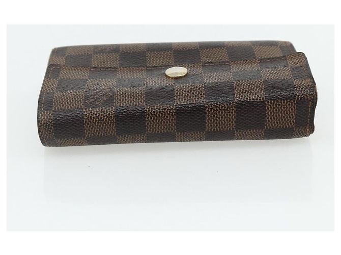 Portafoglio Monogram Damier Ebene 3 pezzi LOUIS VUITTON Auth 176526 Monogramma - vista 12