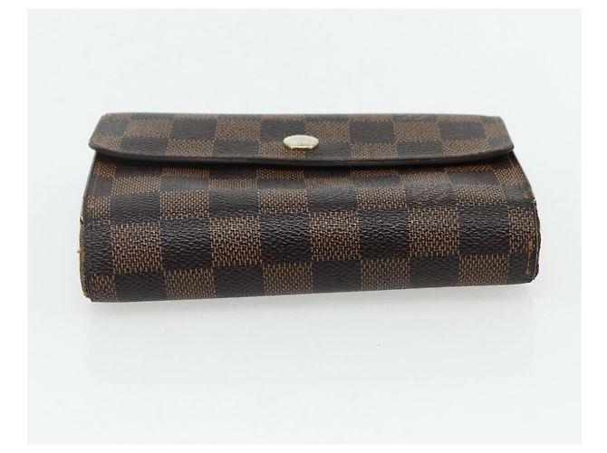 Portafoglio Monogram Damier Ebene 3 pezzi LOUIS VUITTON Auth 176526 Monogramma - vista 13