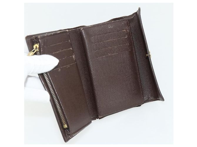 Portafoglio Monogram Damier Ebene 3 pezzi LOUIS VUITTON Auth 176526 Monogramma - vista 14