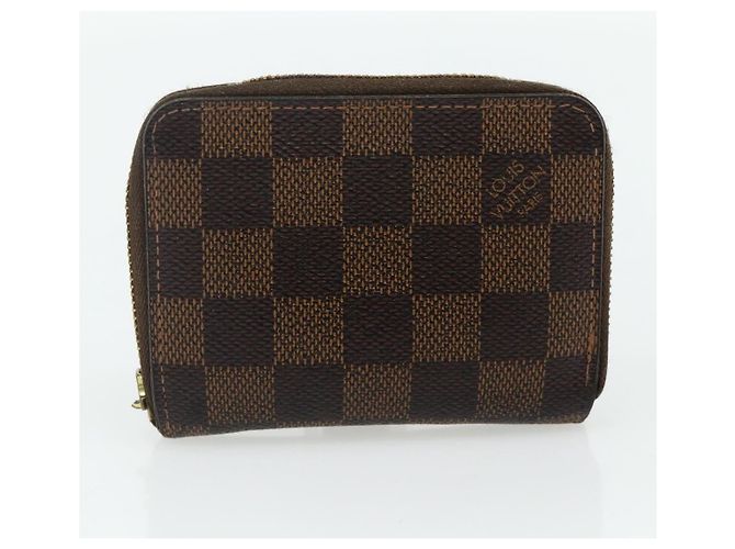 Portafoglio Monogram Damier Ebene 3 pezzi LOUIS VUITTON Auth 176526 Monogramma - vista 16