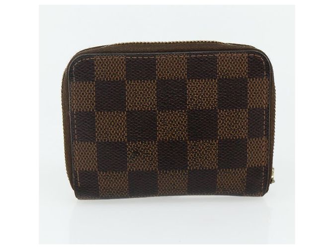 Portafoglio Monogram Damier Ebene 3 pezzi LOUIS VUITTON Auth 176526 Monogramma - vista 17