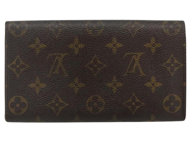 Portafoglio Monogram Damier Ebene 3 pezzi LOUIS VUITTON Auth 176526 Monogramma - vista 3