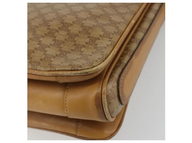 16 Céline Borsa a Spalla in Tela Macadam CELINE PVC Beige Oro Auth YKZ1105 D'oro - vista 12