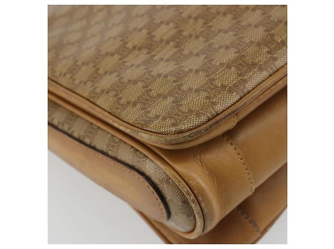 16 Céline Borsa a Spalla in Tela Macadam CELINE PVC Beige Oro Auth YKZ1105 D'oro - vista 13