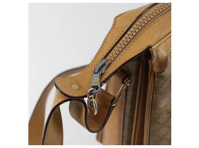 16 Céline Borsa a Spalla in Tela Macadam CELINE PVC Beige Oro Auth YKZ1105 D'oro - vista 15