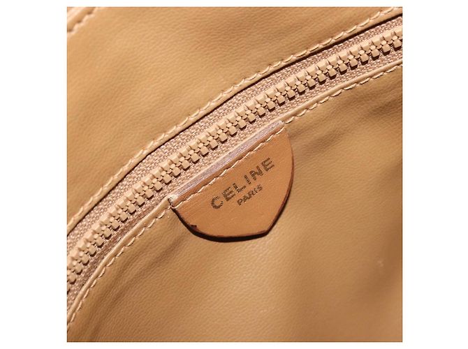 16 Céline Borsa a Spalla in Tela Macadam CELINE PVC Beige Oro Auth YKZ1105 D'oro - vista 16