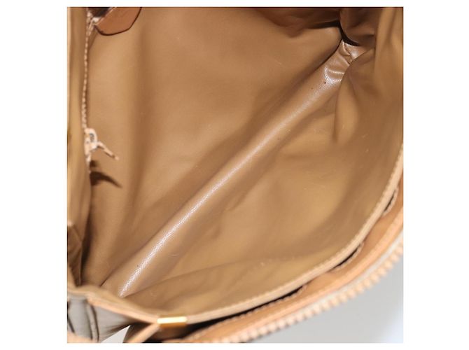 16 Céline Borsa a Spalla in Tela Macadam CELINE PVC Beige Oro Auth YKZ1105 D'oro - vista 17