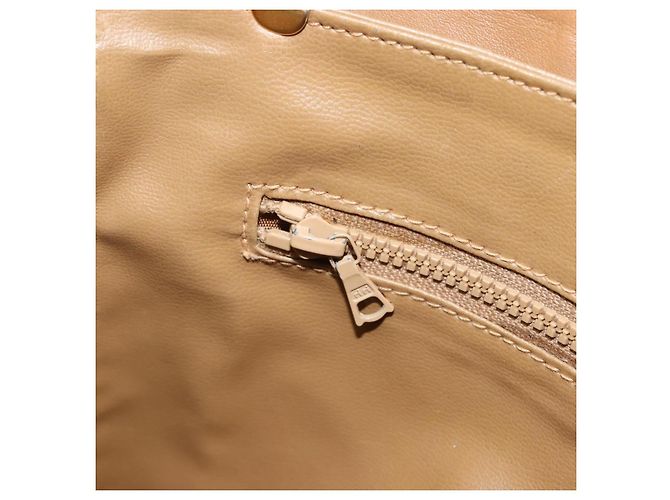 16 Céline Borsa a Spalla in Tela Macadam CELINE PVC Beige Oro Auth YKZ1105 D'oro - vista 20