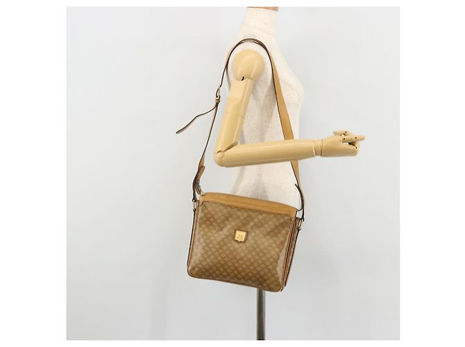 16 Céline Borsa a Spalla in Tela Macadam CELINE PVC Beige Oro Auth YKZ1105 D'oro - vista 24