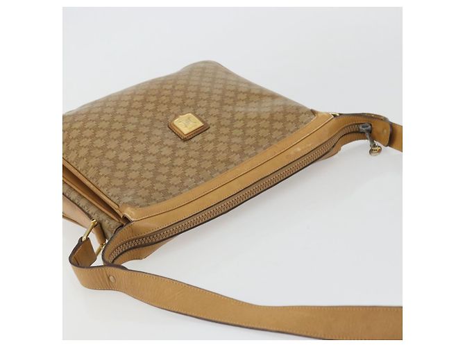 16 Céline Borsa a Spalla in Tela Macadam CELINE PVC Beige Oro Auth YKZ1105 D'oro - vista 6