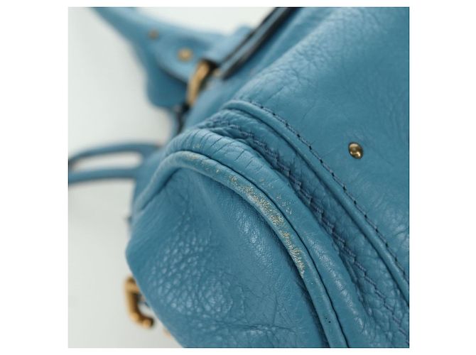 Chloé Borsa a mano Chloe Paddington in pelle blu oro argento autentica YKZ1547SAM D'oro - vista 10