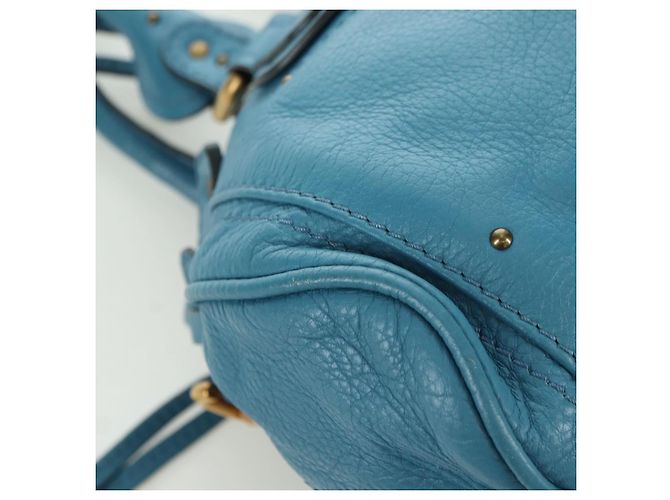 Chloé Borsa a mano Chloe Paddington in pelle blu oro argento autentica YKZ1547SAM D'oro - vista 12