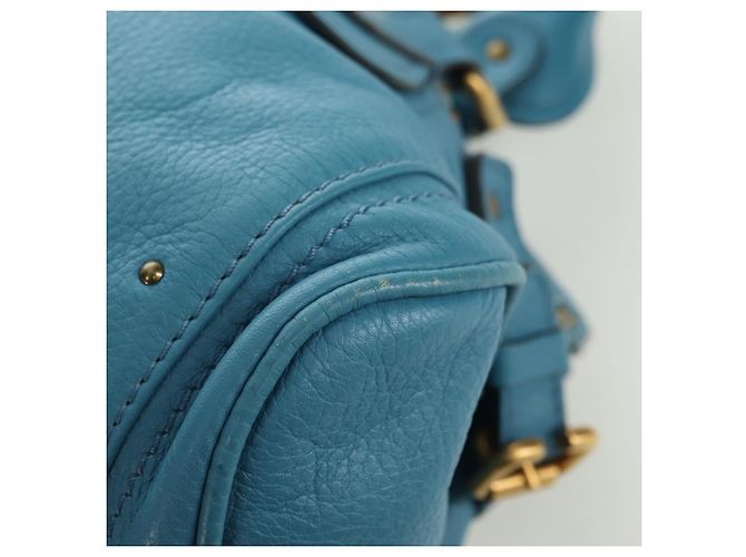 Chloé Borsa a mano Chloe Paddington in pelle blu oro argento autentica YKZ1547SAM D'oro - vista 13