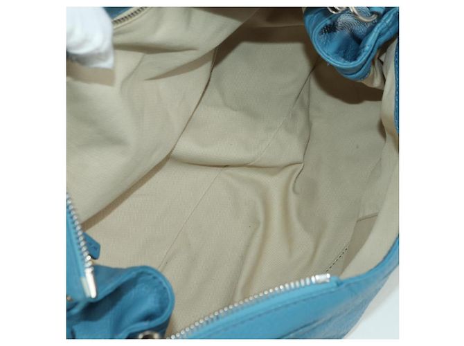 Chloé Borsa a mano Chloe Paddington in pelle blu oro argento autentica YKZ1547SAM D'oro - vista 18