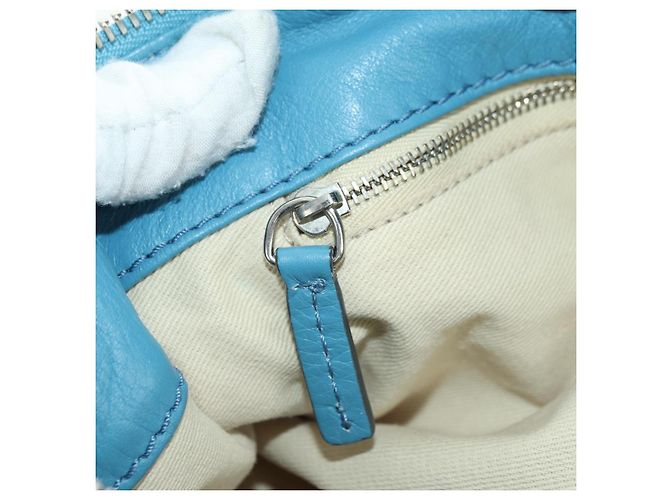 Chloé Borsa a mano Chloe Paddington in pelle blu oro argento autentica YKZ1547SAM D'oro - vista 21