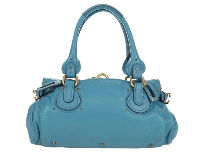 Chloé Borsa a mano Chloe Paddington in pelle blu oro argento autentica YKZ1547SAM D'oro - vista 3