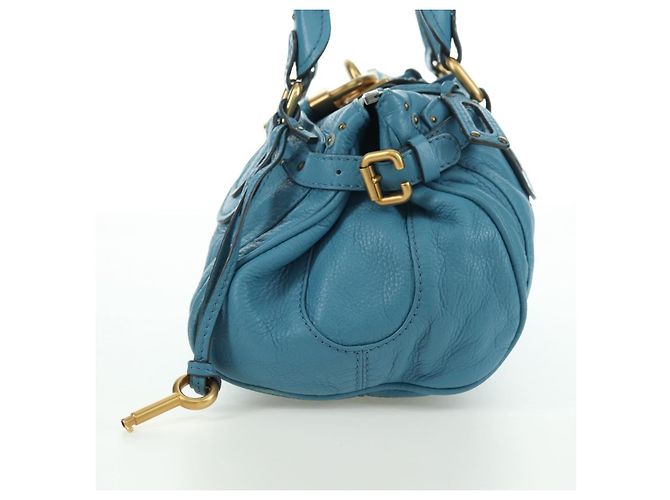 Chloé Borsa a mano Chloe Paddington in pelle blu oro argento autentica YKZ1547SAM D'oro - vista 4