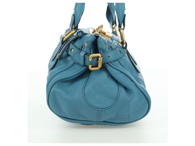 Chloé Borsa a mano Chloe Paddington in pelle blu oro argento autentica YKZ1547SAM D'oro - vista 5