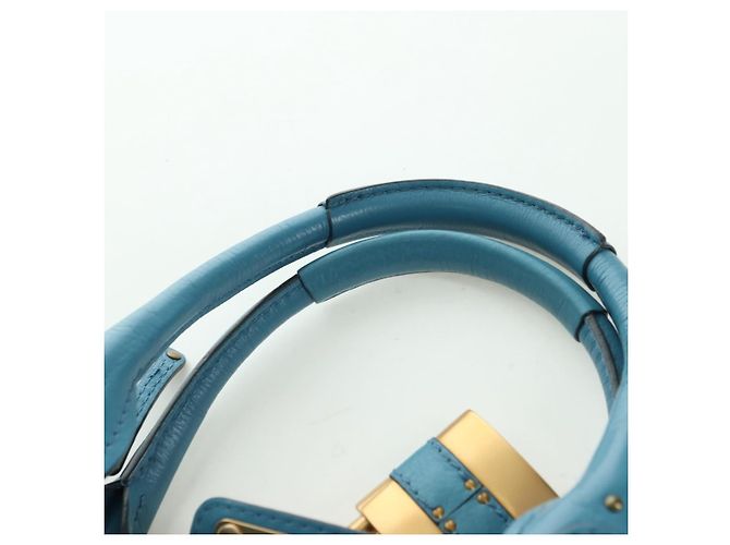 Chloé Borsa a mano Chloe Paddington in pelle blu oro argento autentica YKZ1547SAM D'oro - vista 8
