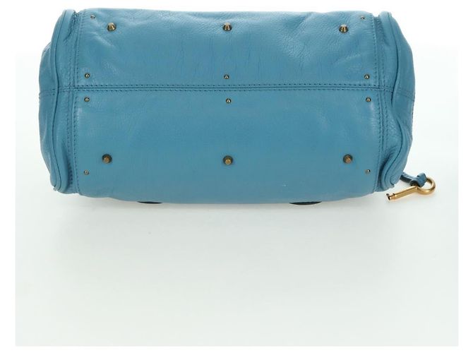 Chloé Borsa a mano Chloe Paddington in pelle blu oro argento autentica YKZ1547SAM D'oro - vista 9