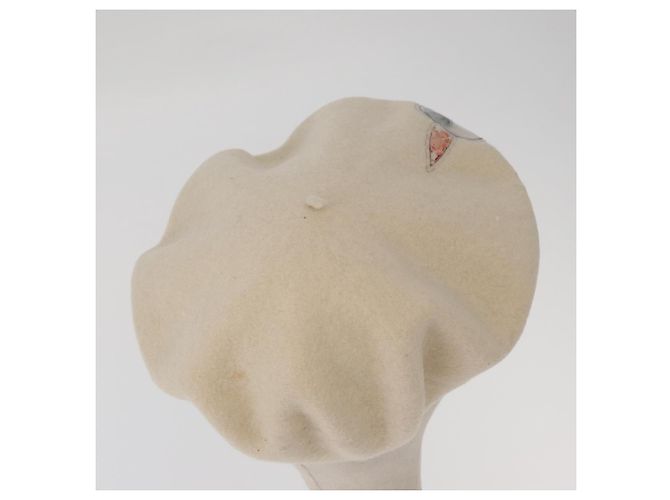 Cappello in Lana Avorio CC Auth 176523A di CHANEL Crudo - vista 8