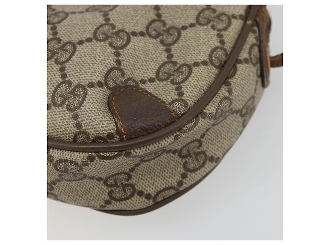 Borsa Sherry Line GG Supreme Web di GUCCI in PVC beige e oro 89 02 066 Auth BA12034 D'oro - vista 10