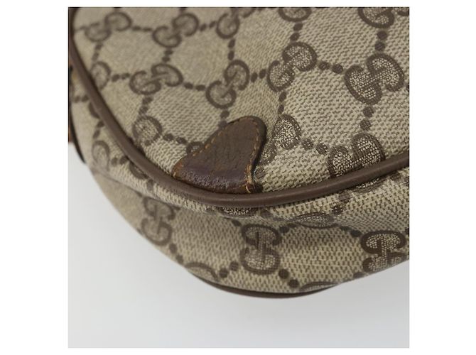 Borsa Sherry Line GG Supreme Web di GUCCI in PVC beige e oro 89 02 066 Auth BA12034 D'oro - vista 11
