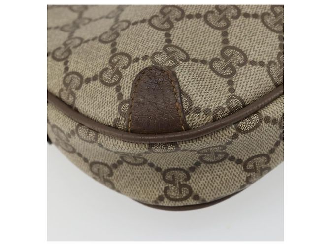 Borsa Sherry Line GG Supreme Web di GUCCI in PVC beige e oro 89 02 066 Auth BA12034 D'oro - vista 13