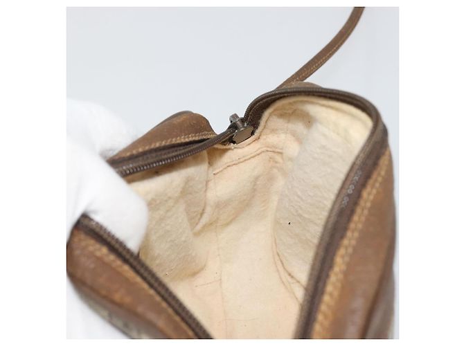 Borsa Sherry Line GG Supreme Web di GUCCI in PVC beige e oro 89 02 066 Auth BA12034 D'oro - vista 18