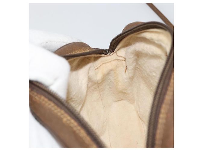 Borsa Sherry Line GG Supreme Web di GUCCI in PVC beige e oro 89 02 066 Auth BA12034 D'oro - vista 19