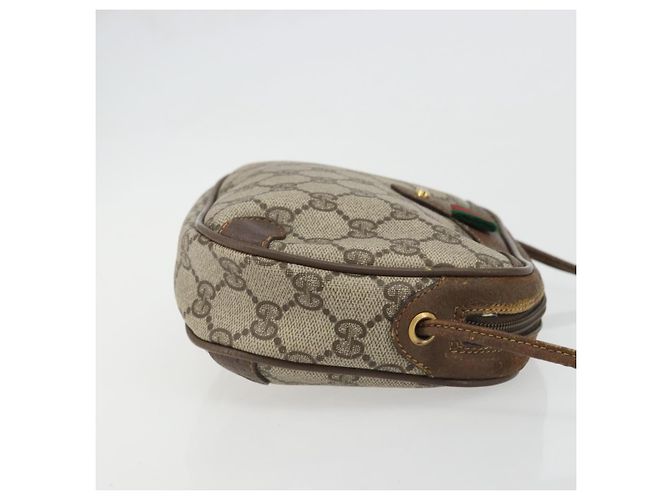 Borsa Sherry Line GG Supreme Web di GUCCI in PVC beige e oro 89 02 066 Auth BA12034 D'oro - vista 4