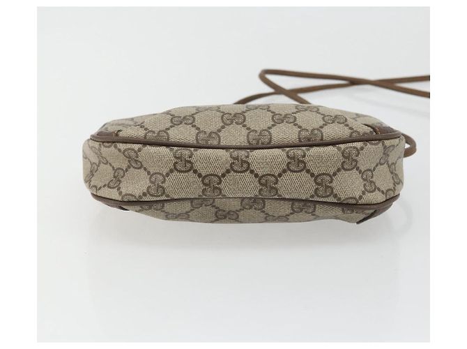 Borsa Sherry Line GG Supreme Web di GUCCI in PVC beige e oro 89 02 066 Auth BA12034 D'oro - vista 9