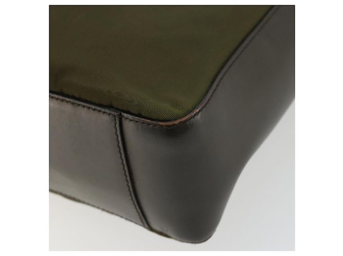PRADA Handtasche Nylon Khaki Silber Authentisch 175268 - Ansicht 10
